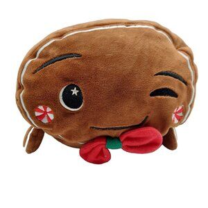 Moosh Moosh Ginger Snaps Gingerbread Pillow Plush Brown Winking Stacking Stuffed